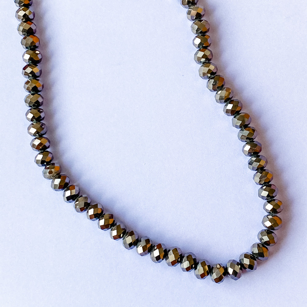 6mm Mink Opaque Faceted Chinese Crystal Strand