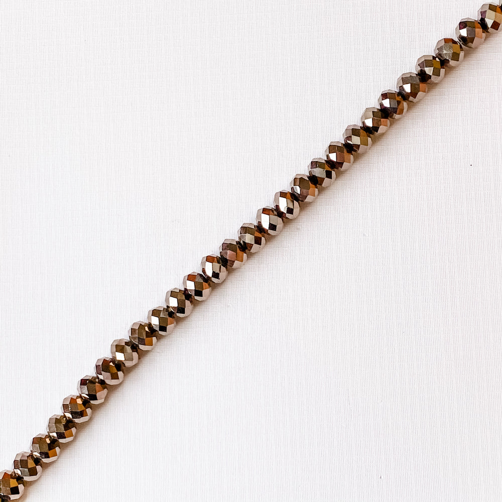 10mm Mink Opaque Faceted Chinese Crystal Strand