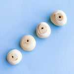 22mm Cream Rounded Bone Rondelle - 4 pack