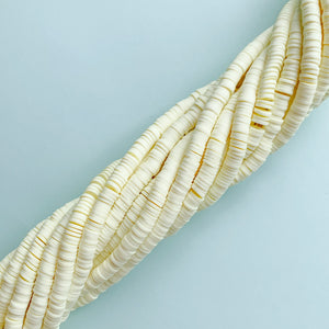 6mm Lemon Gelato Polymer Clay Heishi Strand