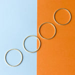 40mm Brushed Gold Hoop - 4 Pack