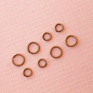 Antique Brass Open Jump Rings - Pack of 20