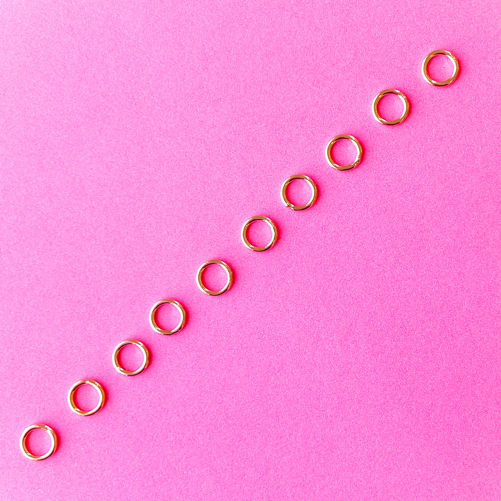 6mm Gold Filled Soldered Jump Rings - Pack of 10