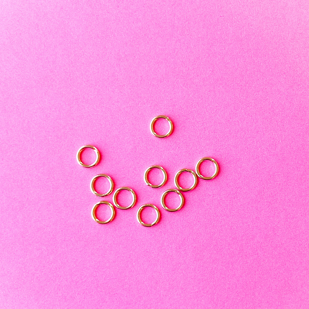 6mm Gold Filled Soldered Jump Rings - Pack of 10