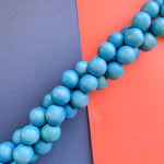 16mm Sky Blue Wood Rounds Strand