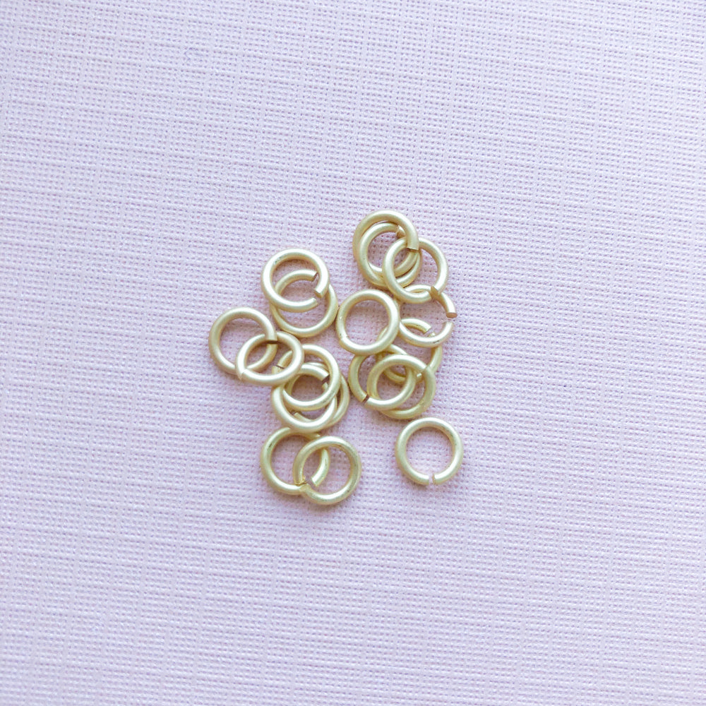 Brushed Gold Open Jump Rings - Pack of 20 - Christine White Style