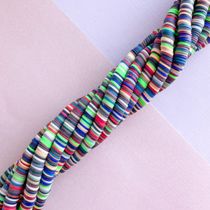 8mm Jubilee Polymer Clay Heishi Strand