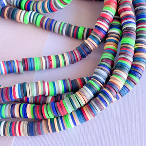 8mm Jubilee Polymer Clay Heishi Strand