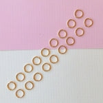 8mm Shiny Gold Plated Soldered Jump Rings - 20 Pack