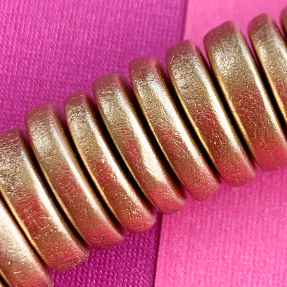 15mm Gold Wood Rondelle Strand - Beads, Inc.