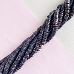 6mm Indigo Shell Thick Cut Heishi Strand