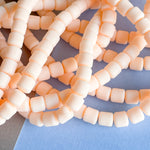 6mm Peach Polymer Clay Barrel Strand