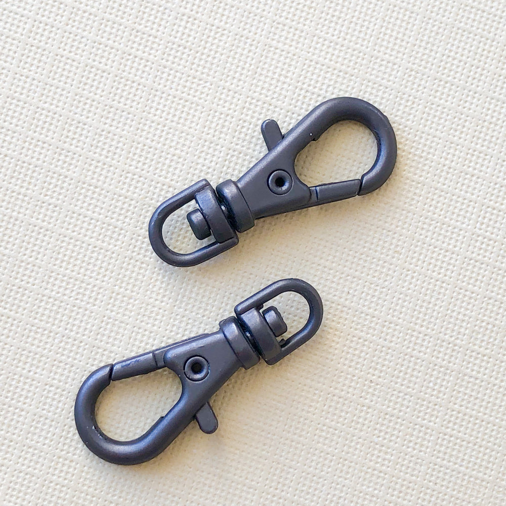 22mm Matte Gunmetal Swivel Clasp - 2 Pack