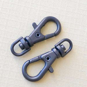 22mm Matte Gunmetal Swivel Clasp - 2 Pack