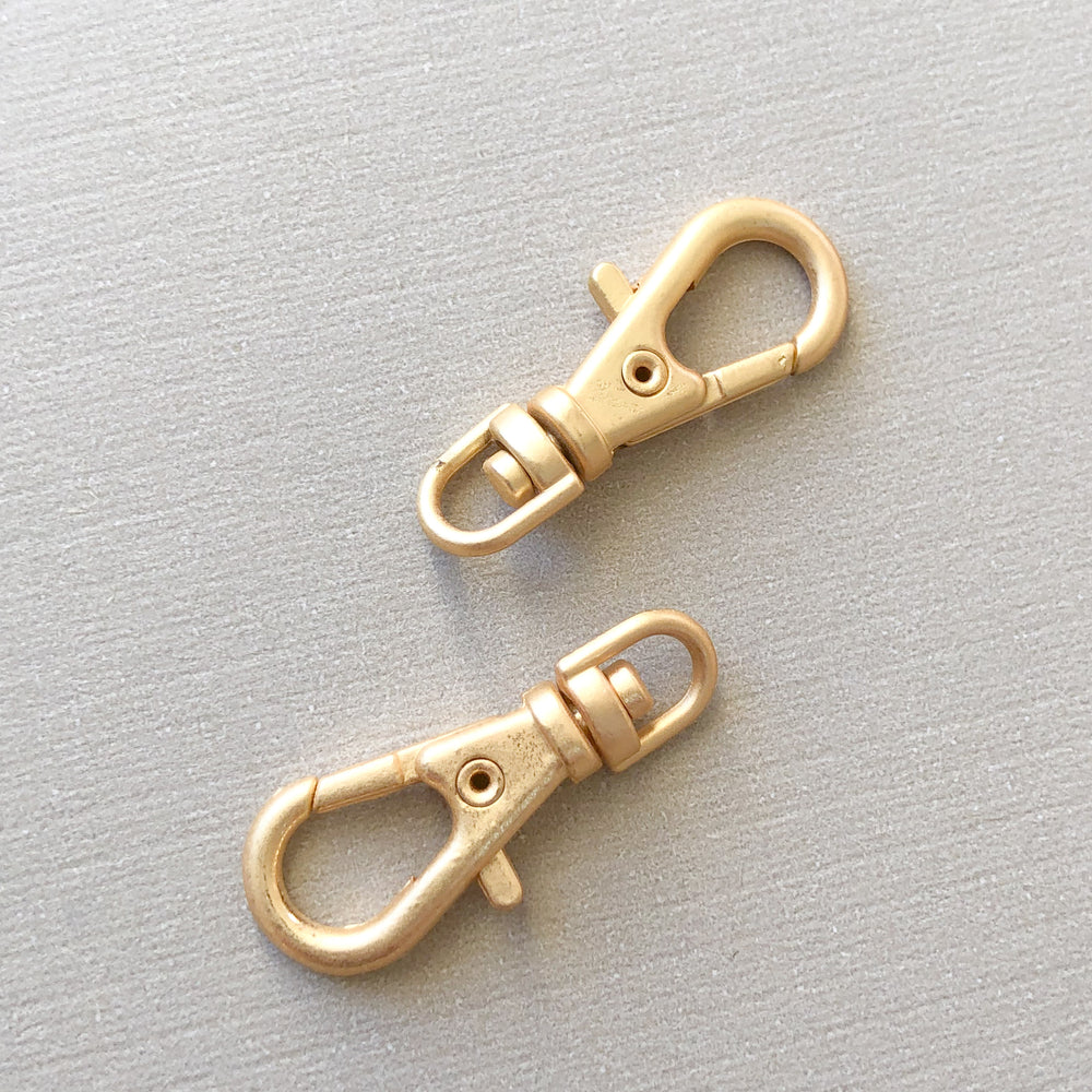 Brushed Gold Swivel Lobster Claw Clasp - Pack of 2