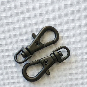 Matte Black swivel Lobster Claw Clasp 2 pack