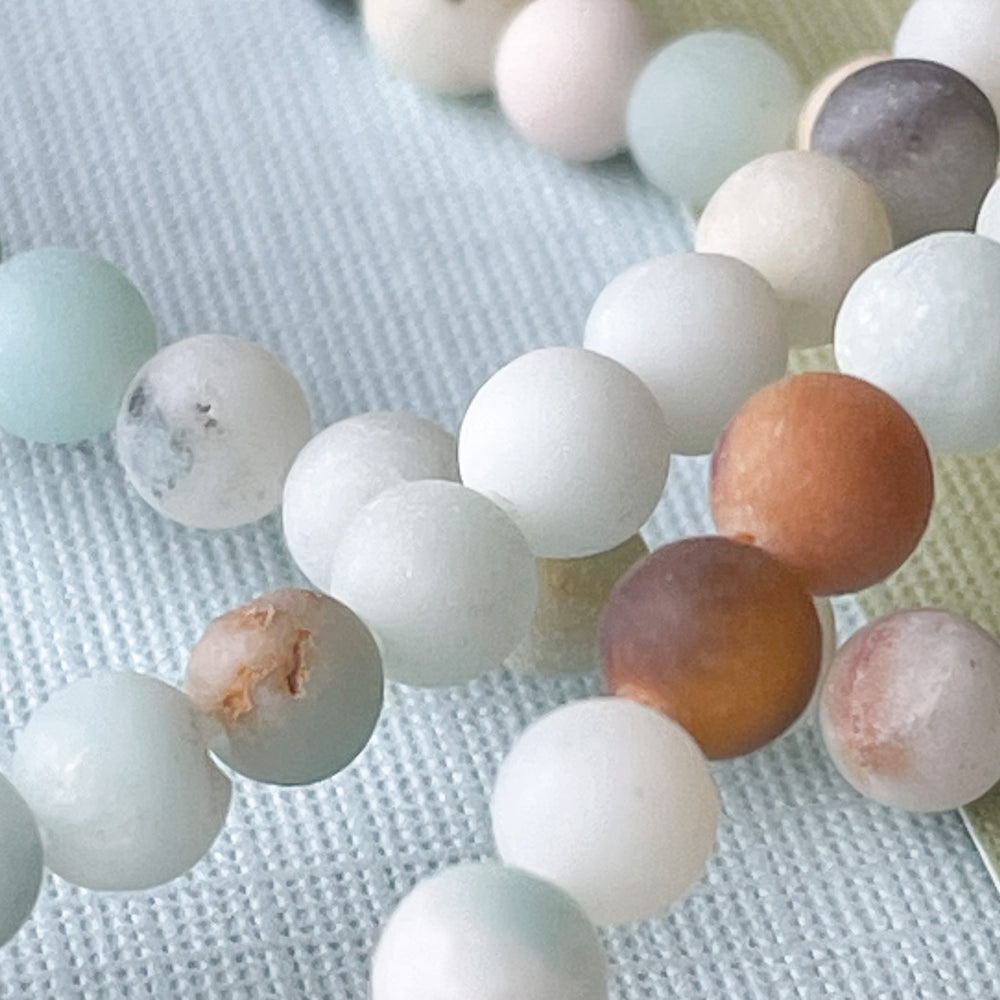 4mm Matte Amazonite Rounds Strand