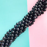 10mm Smooth Navy Blue Goldstone Round Strand