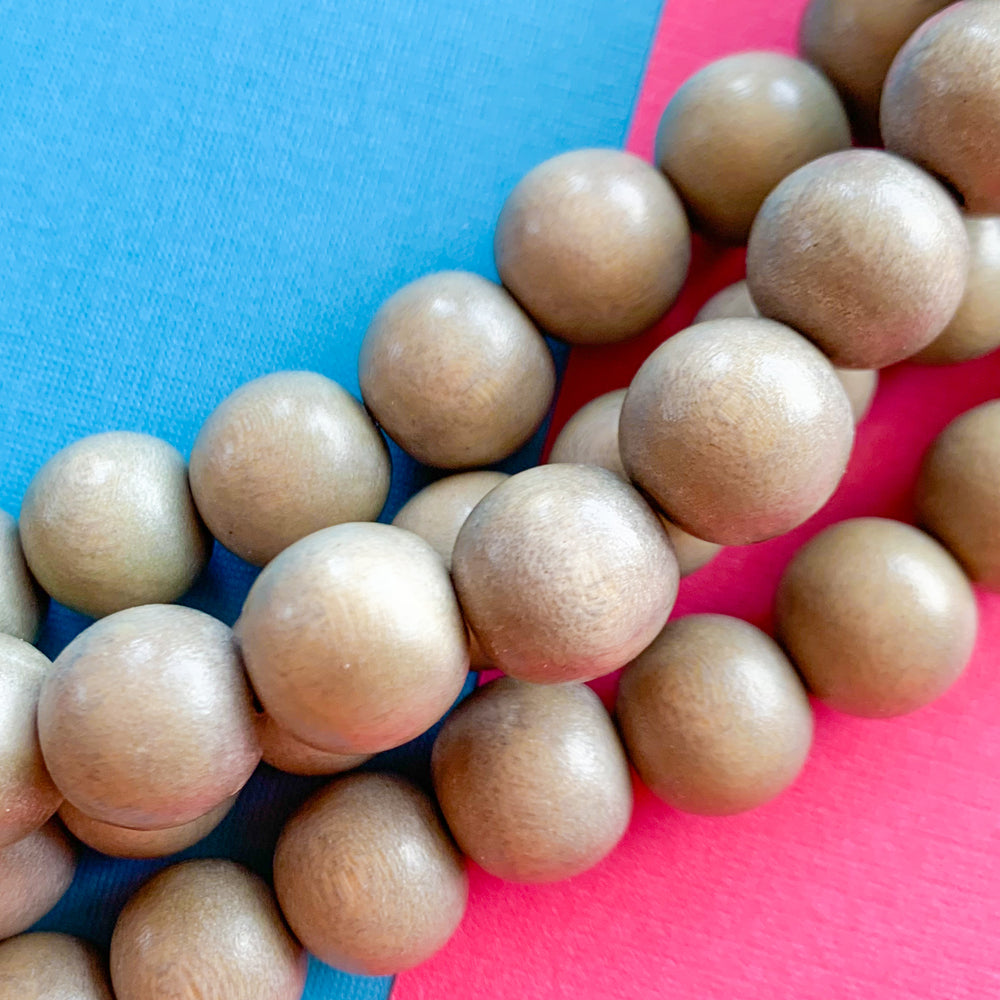 12mm Light Gray Wood Rounds Strand