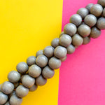 12mm Gray Wood Rounds Strand