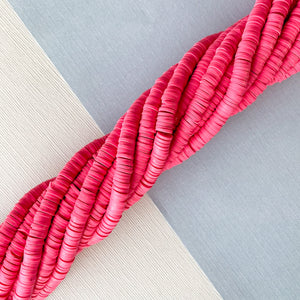 6mm Boysenberry Polymer Clay Heishi Strand