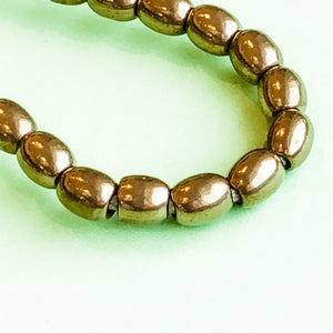 5mm Brass Oval Rice Strand