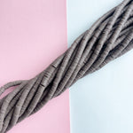 6mm Carbon Gray Polymer Clay Heishi Strand