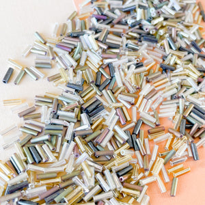 2mm Chrome Bugle Seed Bead Pack