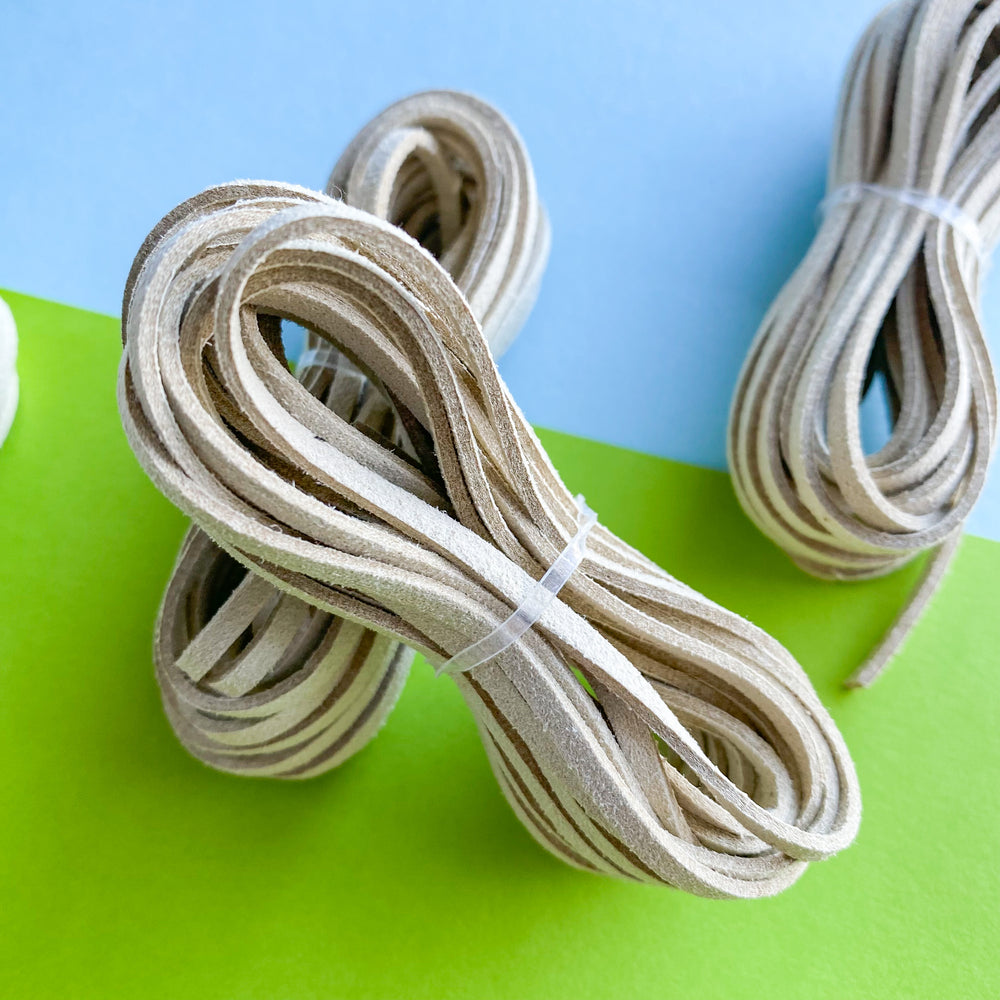 3mm Light Tan Ultra Suede Cord 15 feet