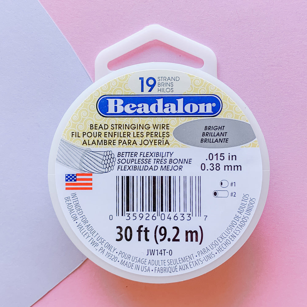 .015 Bright Beadalon Stringing Wire -30 Ft