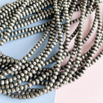 4mm Silver Native Resin Rounds Strand