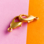 23mm Brushed Gold Lobster Claw Clasp - Pack of 2