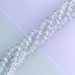 8mm Clear Faceted Chinese Crystal Rondelle Strand