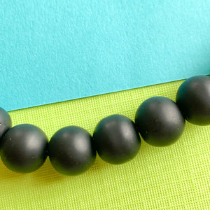 10mm Matte Black Onyx Round Strand