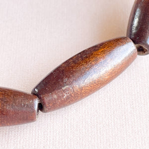 8mm Chocolate Wood Barrel Strand