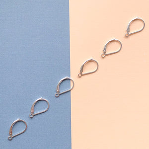 Sterling Leverback Earring Wire Pack - Christine White Style