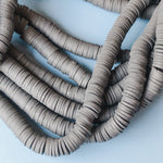 8mm Asphalt Polymer Clay Heishi Strand