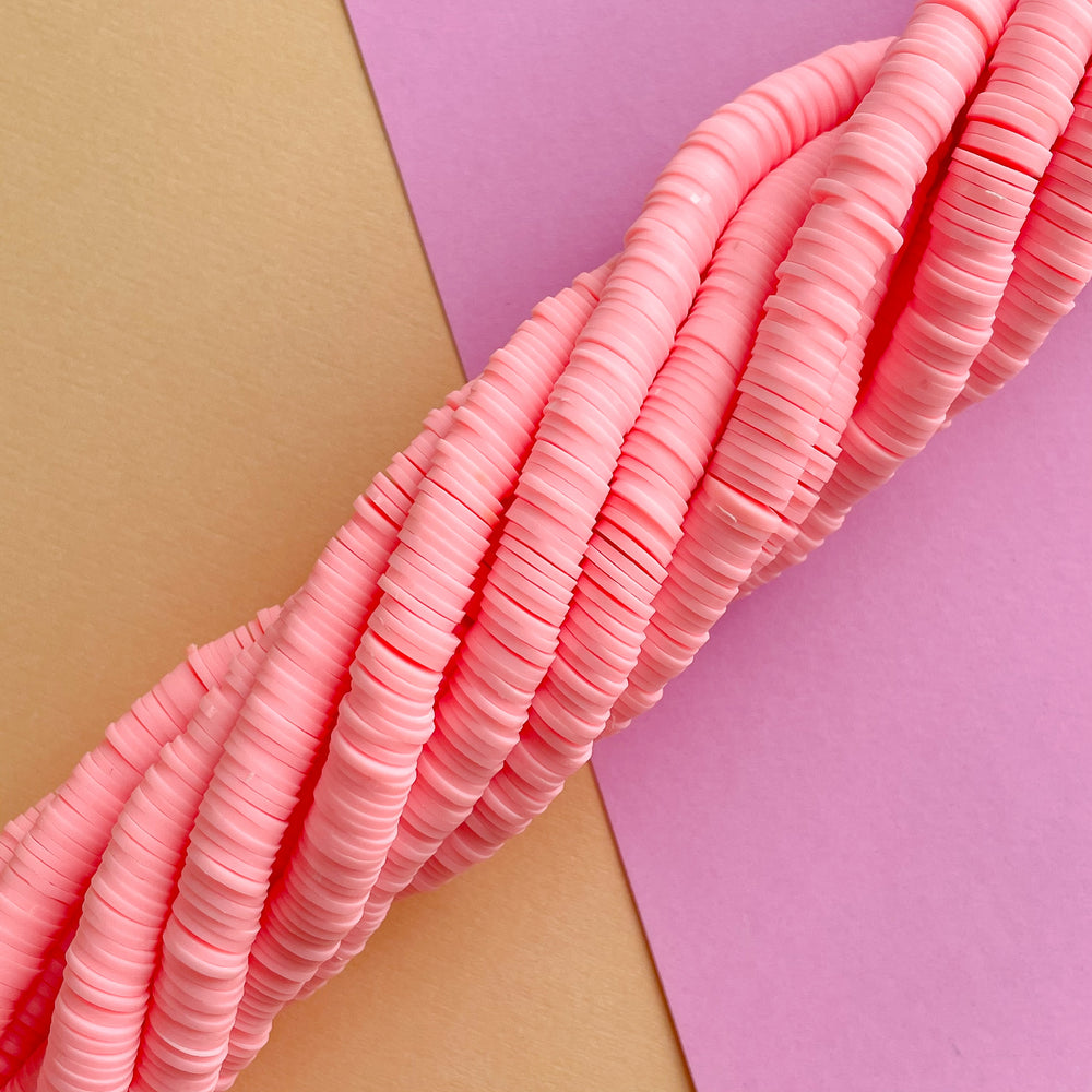 8mm Cotton Candy Polymer Clay Heishi Strand