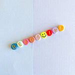 7mm Muted Rainbow Gold Letter Acrylic Coin Bead Pack