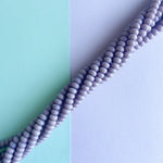 8mm Lavender Glass Rondelle Strand