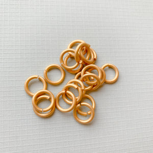 12mm Heavy Duty Open Jump Ring Brushed Gold - Pack of 20 - Christine White Style