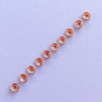 6mm Czech Crystal Rose Gold Rondelle - 10 Pack