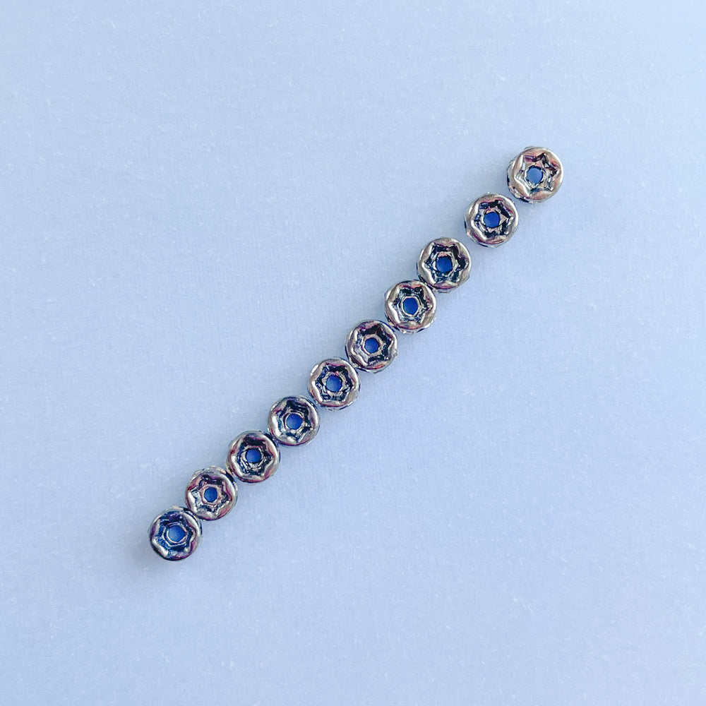 4mm Czech Crystal Gunmetal Rondelle - 10 Pack