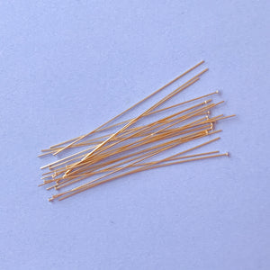 2-3" Gold-Filled Headpin - Pack of 20 - Christine White Style