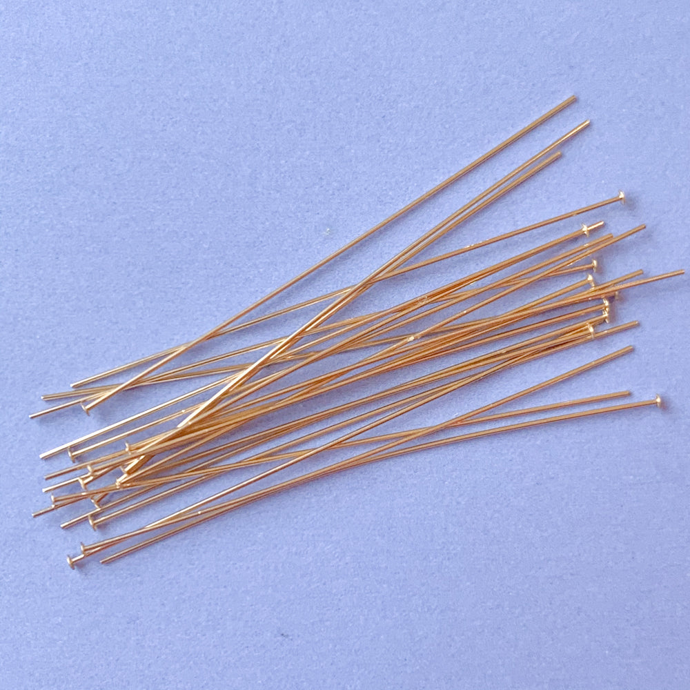 2-3" Gold-Filled Headpin - Pack of 20 - Christine White Style