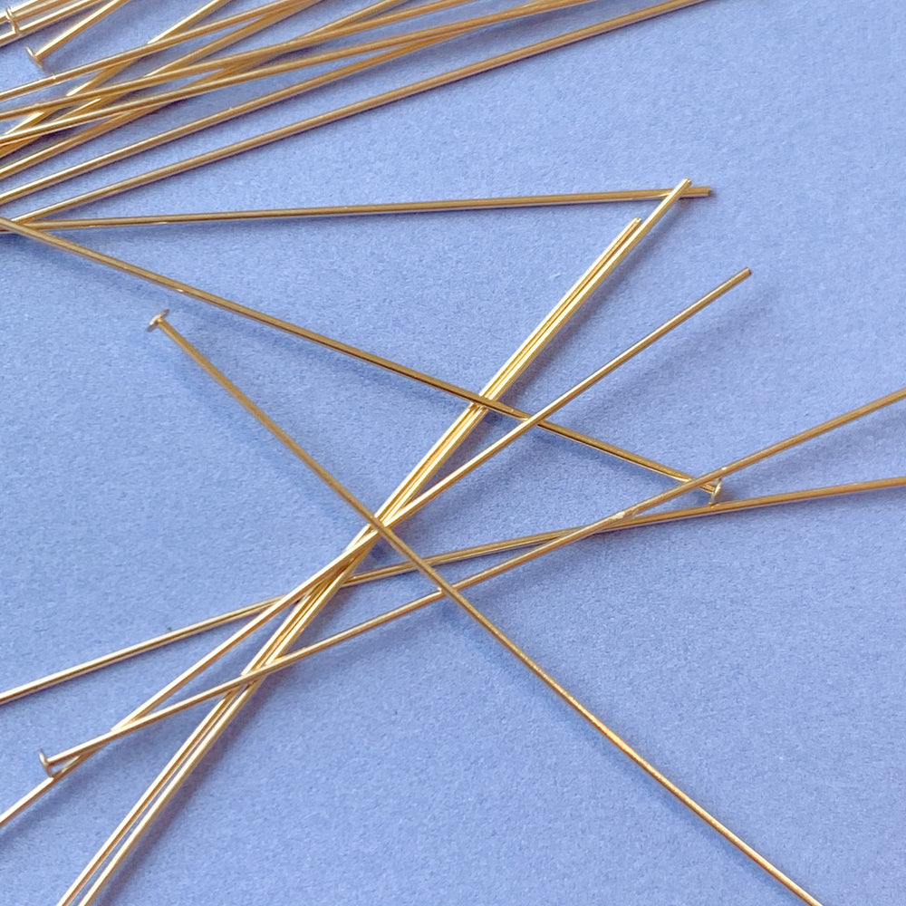 2-3" Gold-Filled Headpin - Pack of 20 - Christine White Style