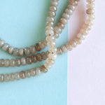 8mm Light Fig Dyed Jade Faceted Rondelle Strand