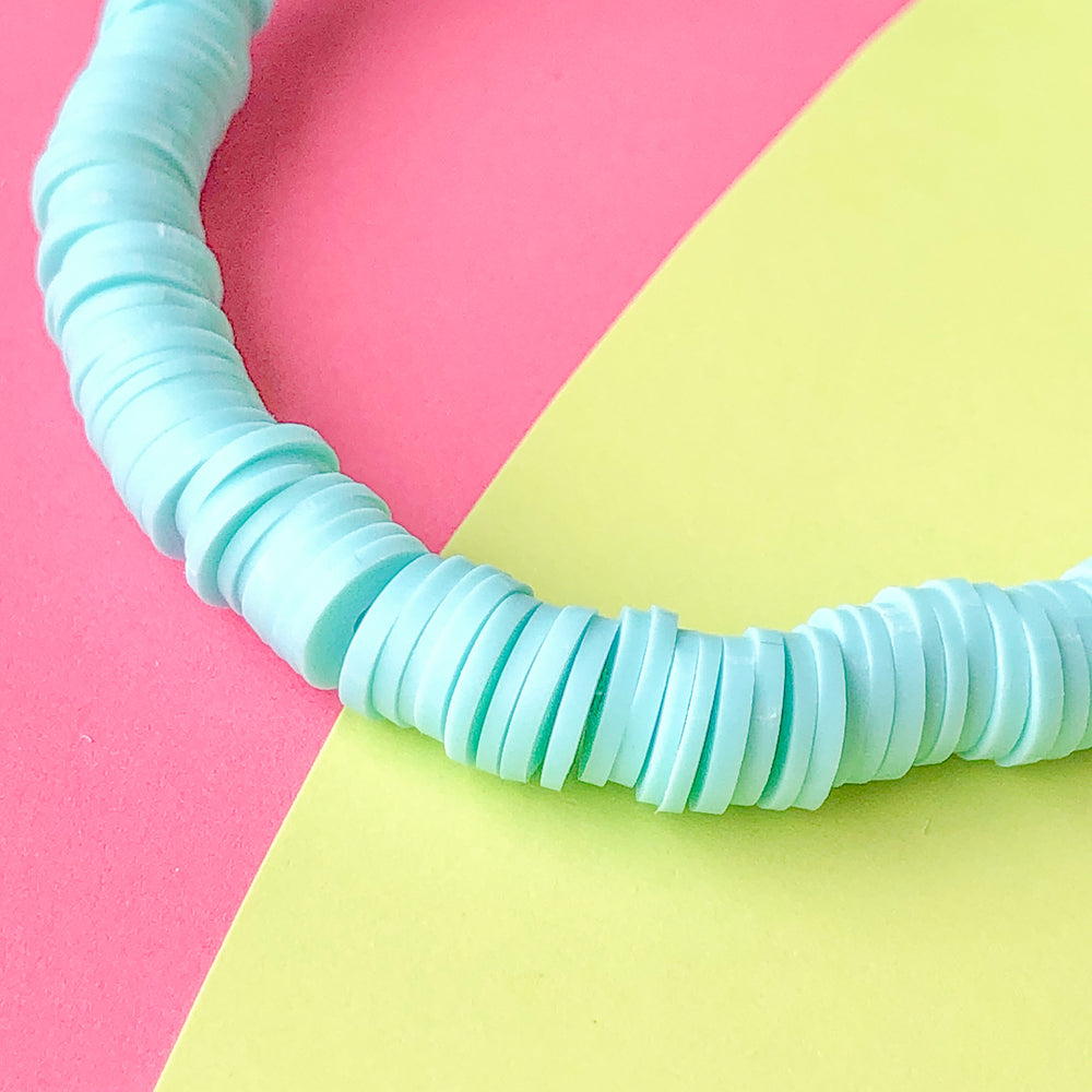 8mm Calypso Polymer Clay Heishi Strand