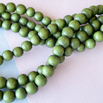 10mm Moss Green Wood Rounds Strand