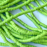 4mm Basil Polymer Clay Heishi Strand